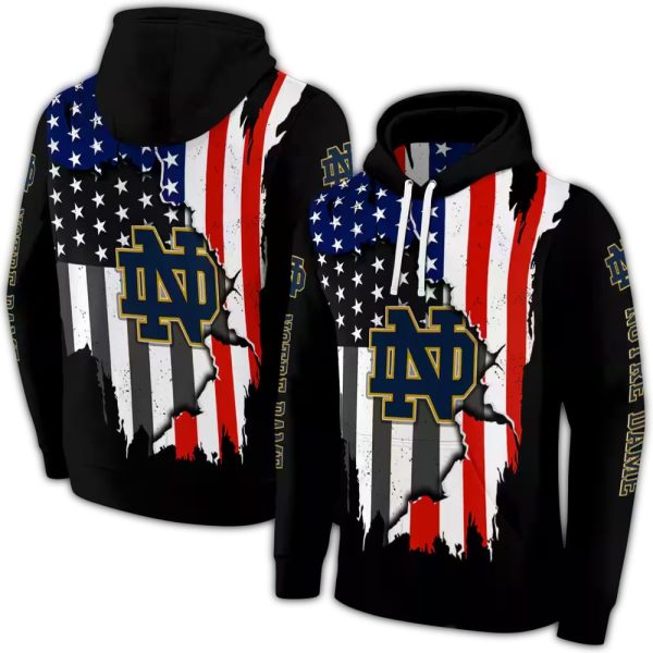 Notre Dame Fighting Irish American Pride AOP Hoodie 1