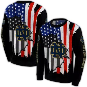 Notre Dame Fighting Irish American Pride All Over Print Sweatshirt