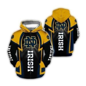 Notre Dame Fighting Irish Armor Logo All Over Print Hoodie