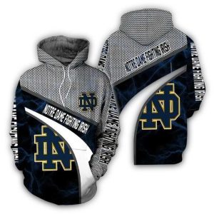 Notre Dame Fighting Irish Armor Thunder All Over Print Hoodie