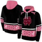 Notre Dame Fighting Irish Awareness Ribbon Black Pink All Over Print Hoodie