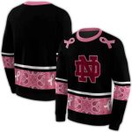 Notre Dame Fighting Irish Awareness Ribbon Black Pink All Over Print Sweatshirt