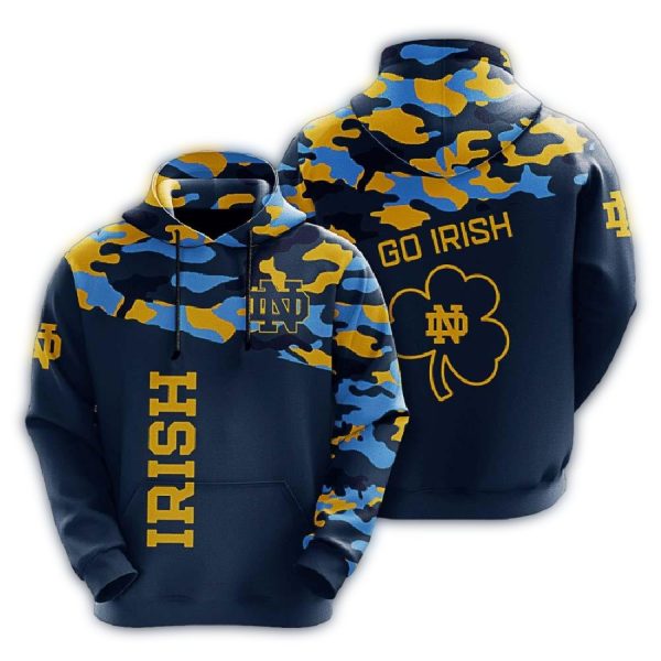 Notre-Dame-Fighting-Irish-Camo-Veteran-Navy-AOP-Hoodie-1 Notre Dame Fighting Irish Camo Veteran Navy AOP Hoodie 1