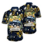 Notre Dame Fighting Irish Camping Summer Vacation Tropical Hawaiian Shirt