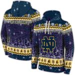 Notre Dame Fighting Irish Christmas Trees All Over Print Hoodie