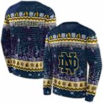Notre Dame Fighting Irish Christmas Trees All Over Print Sweatshirt
