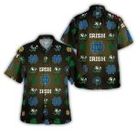 Notre Dame Fighting Irish Clover St Patricks Day Hawaiian Shirt