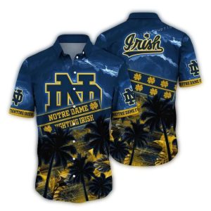 Notre Dame Fighting Irish Coconut Pattern Tropical Hawaiian Shirt