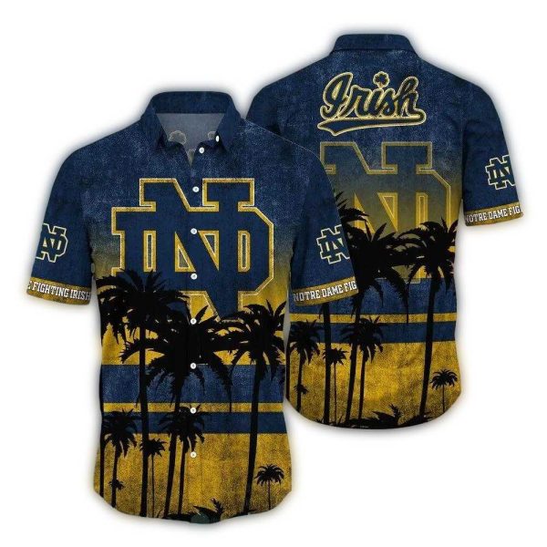 Notre Dame Fighting Irish Coconut Vintage Hawaiian Shirt 1