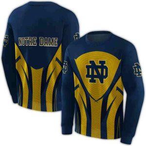 Notre Dame Fighting Irish Concentric Lines All Over Print Sweatshirt