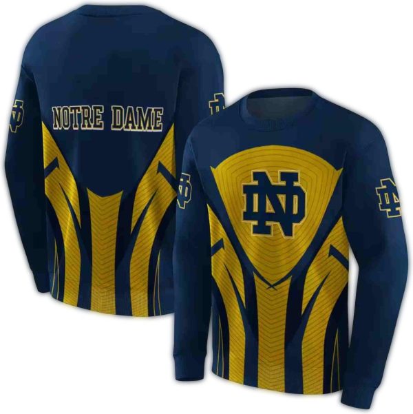 Notre Dame Fighting Irish Concentric Lines AOP Sweatshirt 1