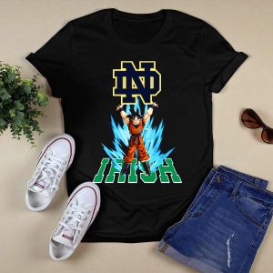 Notre Dame Fighting Irish Dbz Super Saiyan Goku Spirit Bomb T-Shirt