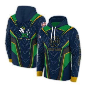 Notre Dame Fighting Irish Energetic Vibes All Over Print Hoodie