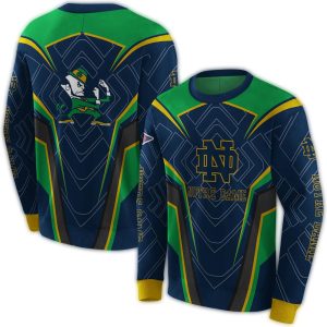 Notre Dame Fighting Irish Energetic Vibes All Over Print Sweatshirt