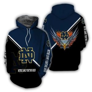 Notre Dame Fighting Irish Fire Eagle All Over Print Hoodie