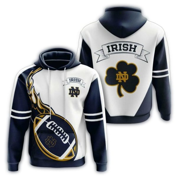 Notre Dame Fighting Irish Fireball For Fan AOP Hoodie 1