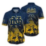 Notre Dame Fighting Irish Flamingo Landscape Hawaiian Shirt