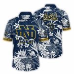 Notre Dame Fighting Irish Floral Flower Vintage Hawaiian Shirt