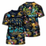 Notre Dame Fighting Irish Floral And Fruit Pattern Tropical All Over Print T Shirt