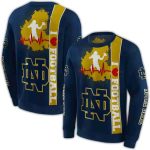 Notre Dame Fighting Irish Football Heartbeat All Over Print Sweatshirt