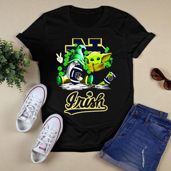 Notre Dame Fighting Irish Football St Patricks Day Irish T Shirt Black 1