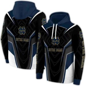 Notre Dame Fighting Irish Futuristic Pattern All Over Print Hoodie