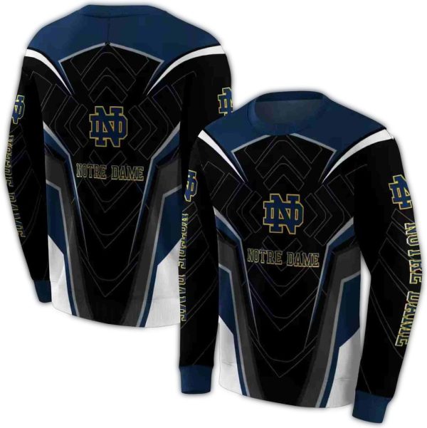 Notre Dame Fighting Irish Futuristic Pattern AOP Sweatshirt 1