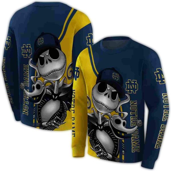 Notre Dame Fighting Irish Jack Skellington AOP Sweatshirt 1