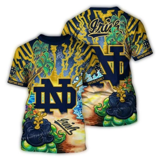 Notre Dame Fighting Irish Landscape Art AOP T Shirt 1