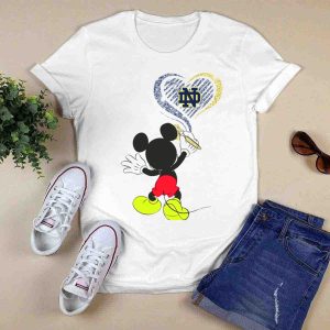 Notre Dame Fighting Irish Mickey Mouse Heart T-Shirt
