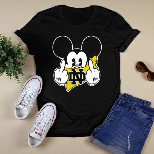 Notre Dame Fighting Irish Mickey Mouse Logo Fusion T-Shirt