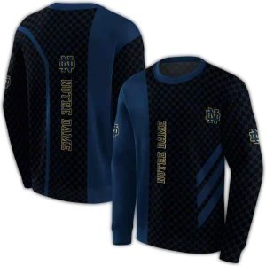 Notre Dame Fighting Irish Monogram Pattern All Over Print Sweatshirt