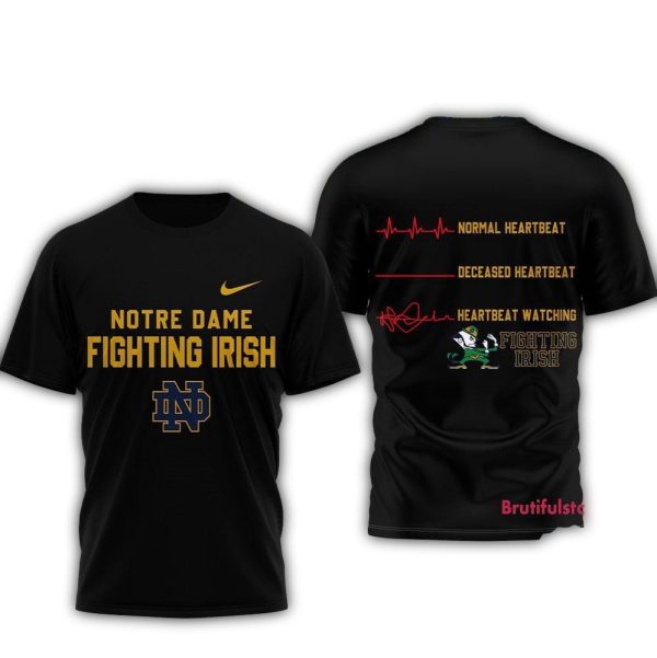 Notre Dame Fighting Irish NCAA Heartbeat Unisex 3D Shirt 1