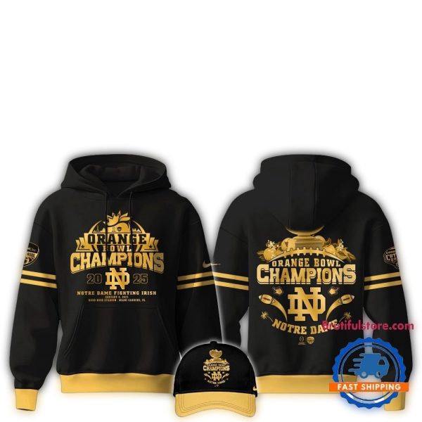 Notre Dame Fighting Irish NCAA Orange Bowl Champions Limited Edition Hoodie 2025 1