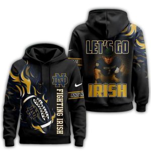 Personalized Notre Dame Fighting Irish Ncaa Victory Flame All Over Print Hoodie