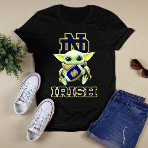 Notre Dame Fighting Irish Nd Baby Yoda Football Irish T-Shirt