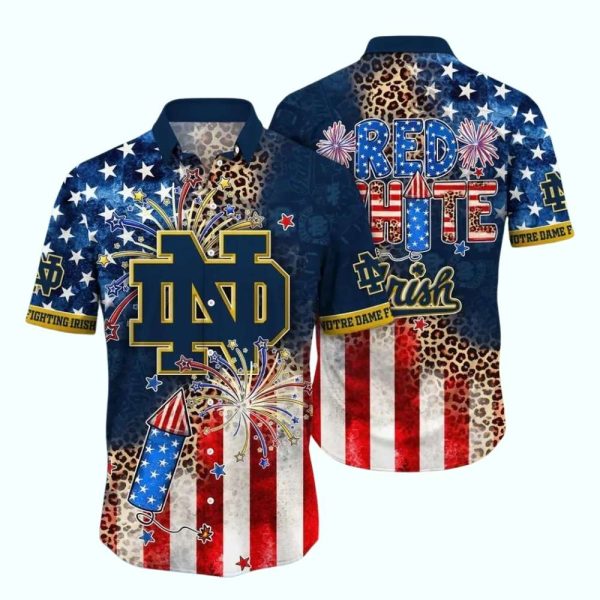 Notre Dame Fighting Irish Red White Firework For 4th Of July 1