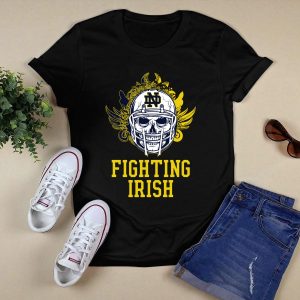 Notre Dame Fighting Irish Skull Helmet Emblem T-Shirt