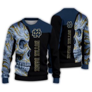 Notre Dame Fighting Irish Skull Swirl Ugly Sweater