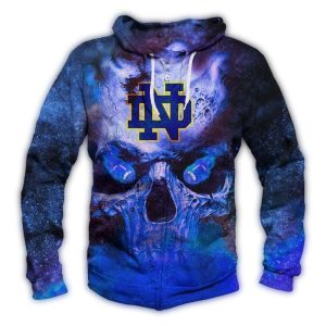 Notre Dame Fighting Irish Skull Thunder All Over Print Hoodie