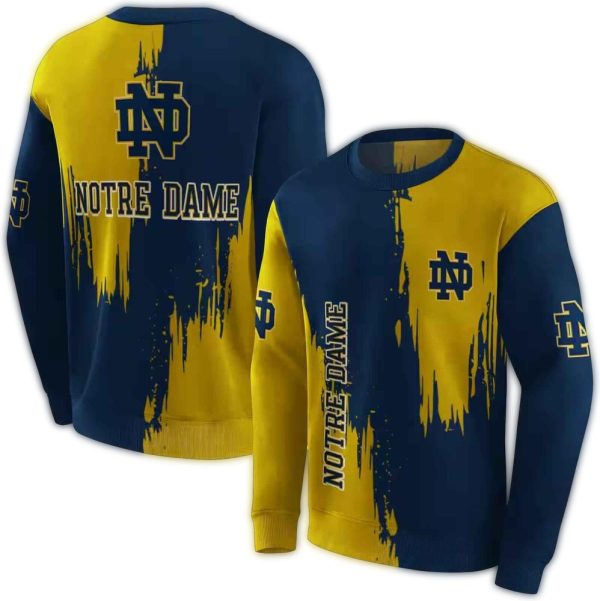 Notre Dame Fighting Irish Splatter Effect AOP Sweatshirt 1