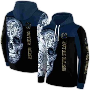 Notre Dame Fighting Irish Sugar Skull All Over Print Hoodie