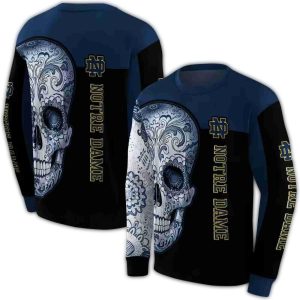 Notre Dame Fighting Irish Sugar Skull All Over Print Sweatshirt