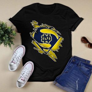 Notre Dame Fighting Irish Superman Logo Nd Shield T-Shirt