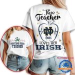 Notre Dame Fighting Irish Teacher Appreciation Month Vintage All Over Print T Shirt