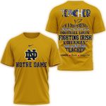 Notre Dame Fighting Irish Teacher Pride 2025 All Over Print T Shirt
