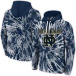 Notre Dame Fighting Irish Tie Dye Pattern All Over Print Hoodie