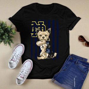 Notre Dame Fighting Irish Yorkshire Terrier I Love Mom T-Shirt