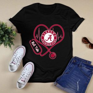 Nurse Heartbeat Love Alabama Crimson Tide Roll Tide Shirt