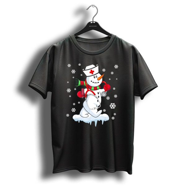 Nurse Snowman Christmas Stethoscope Winter Holiday T Shirt 1 t shirt 1